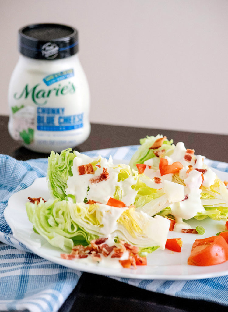 Marie’s Chunky Blue Cheese Dressing Iceberg Wedge Salad