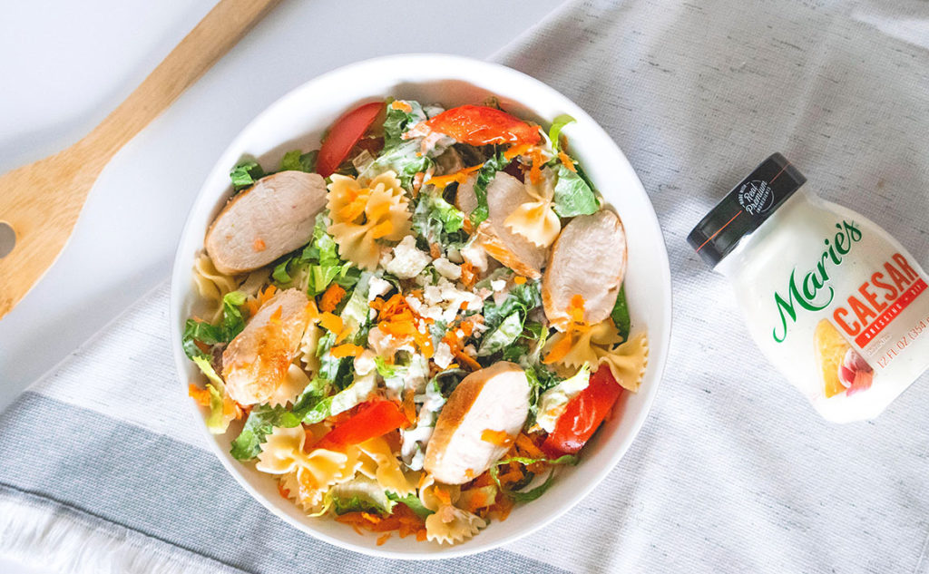 Marie’s Caesar Dressing Caesar Chicken Pasta Salad